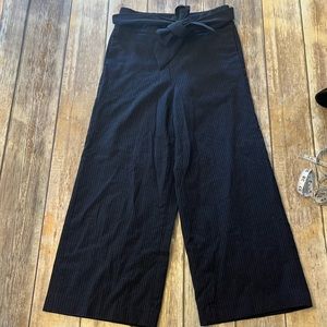 Trafaluc by Zara Women's Pants Pinstripe Blue Tie size XS Trouser